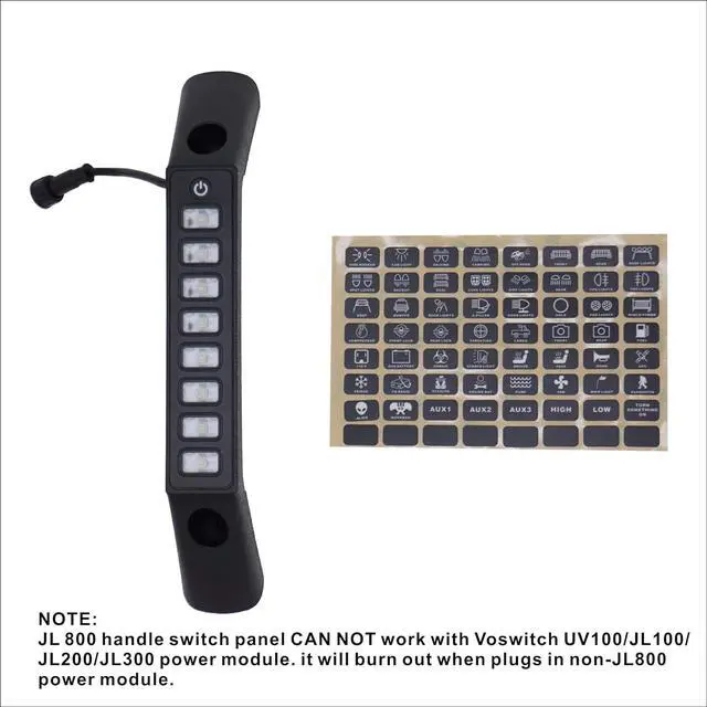 Alt view image 3 of 6 - JL800 Grab Handle Switch Panel for Jeep Wrangler JL 2018-2023 and Gladiator 2020-2023