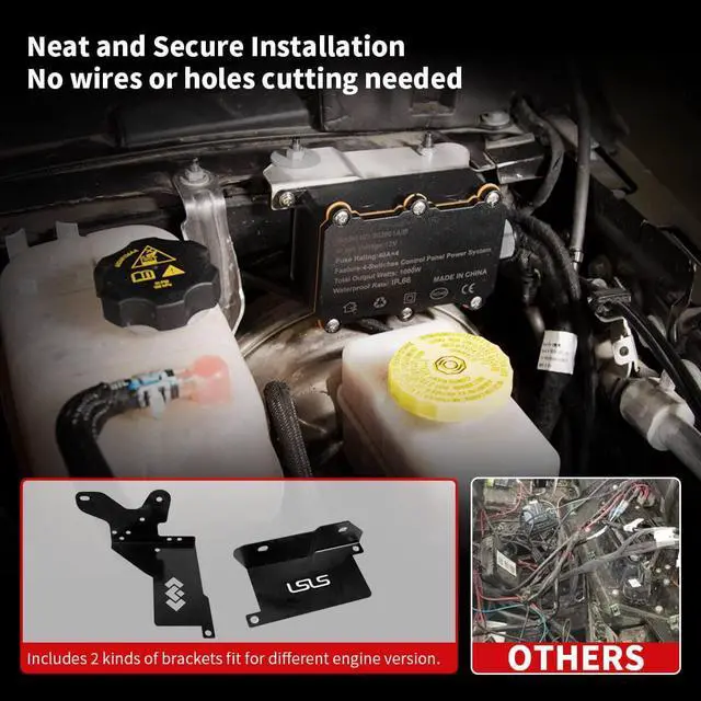 Alt view image 7 of 7 - No Software Update Required OEM Style Plug&Play Front & Rear Locker Switch Aux Switch Panel Dash 4 Buttons for JL 2018-2023 & JT 2019-2023, Red, for LASFIT