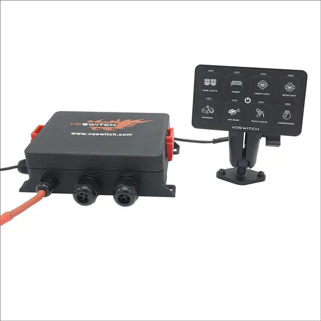Main image of UV100 8 Gang Programmable Switch Panel Power Control System for Truck UTV Side by Side Boat 12V Battery Use