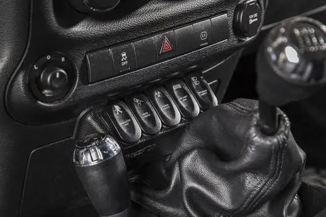 Alt view image 2 of 4 - Rugged Ridge | Switch Panel Kit | 17235.73 | Fits 2011-2018 Jeep Wrangler JK, Charcoal