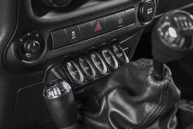 Alt view image 3 of 4 - Rugged Ridge | Switch Panel Kit | 17235.73 | Fits 2011-2018 Jeep Wrangler JK, Charcoal