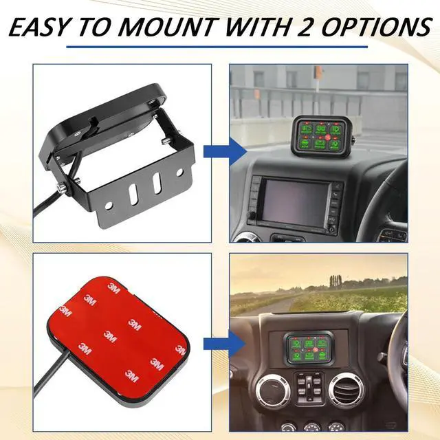 Alt view image 6 of 7 - 6 Gang Switch Panel Universal Circuit Control Relay System with Fuse Wiring Harness Automatic Dimmable ON-Off LED Switch Pod for Cars Trucks Boats ATV UTV SUV