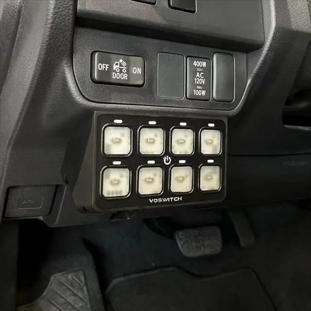 Main image of TACO8 8 Gang Lower Dash Switch Panel Compatible with Toyota Tacoma 2016 to Current