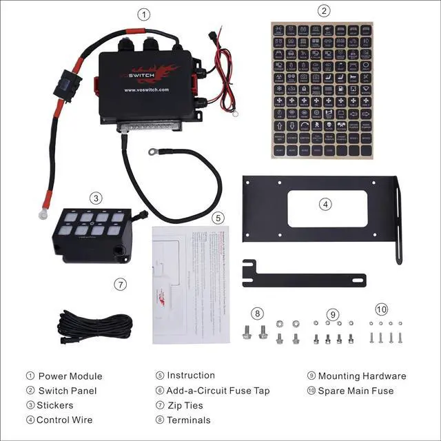 Alt view image 2 of 6 - TACO8 8 Gang Lower Dash Switch Panel Compatible with Toyota Tacoma 2016 to Current