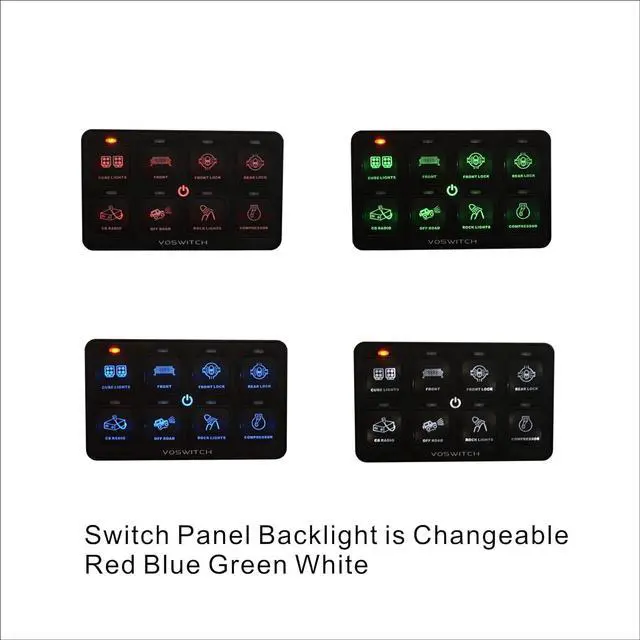 Alt view image 3 of 6 - TACO8 8 Gang Lower Dash Switch Panel Compatible with Toyota Tacoma 2016 to Current