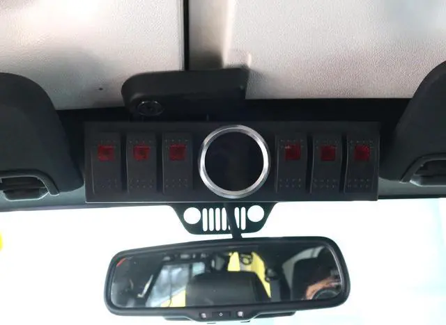 Alt view image 6 of 7 - 6 Gang Rocker Switch Panel Overhead with Relay Box Control System Compatible with 2007-2017 Jeep Wrangler JK Sahara Rubicon(NOT for 2018+ JL Models)