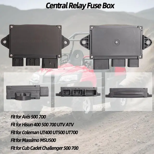 Alt view image 2 of 7 - Relay Fuse Box Fit for Axis 500 700, Fit for Hisun 400 500 700 UTV ATV, Fit for Coleman UT400 UT500 UT700, Fit for Massimo MSU500, Fit for Cub Cadet Challenger 500 700# 37700-115-0000