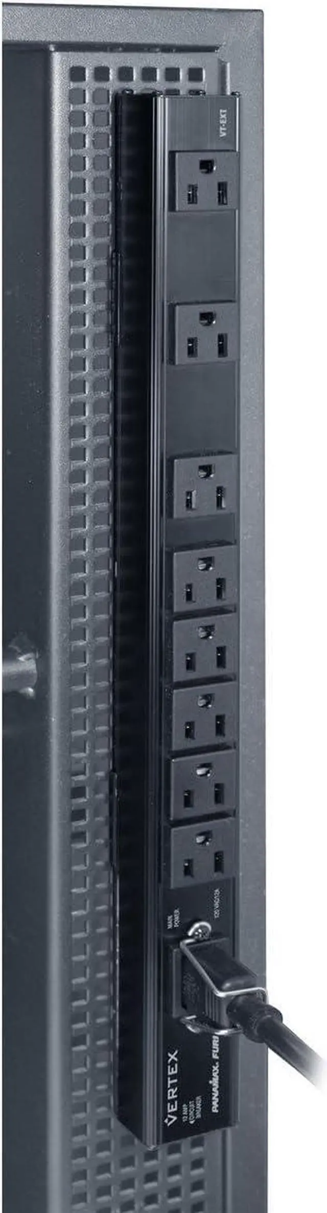 Alt view image 2 of 2 - VT-EXT | 15A Power Distribution 8 Outlets Vertical Rack Strip