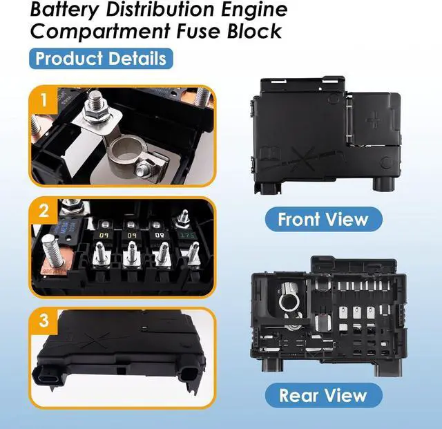 Alt view image 6 of 7 - Battery Distribution Engine Compartment Fuse Block, Compatible with 2014-2016 Chevrolet Malibu, Replace OE# 23223079