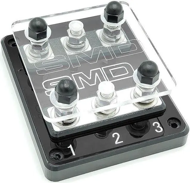 Alt view image 2 of 7 - DC Power Fuse Distribution Strip Module (18 Position, Screw Mount)