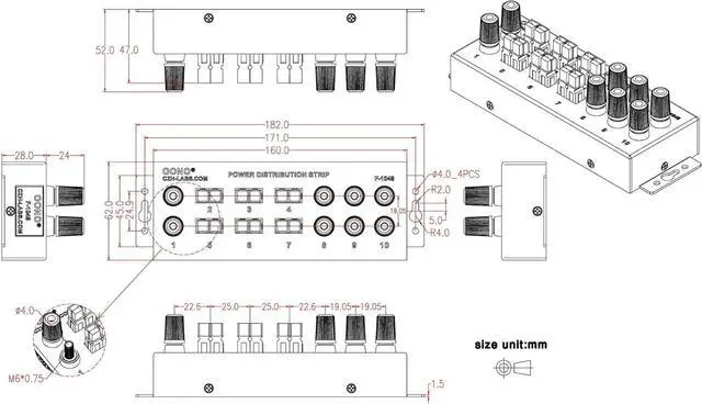 Alt view image 6 of 7 - Systems 9630 DC Distribution Panel,Beige,Small