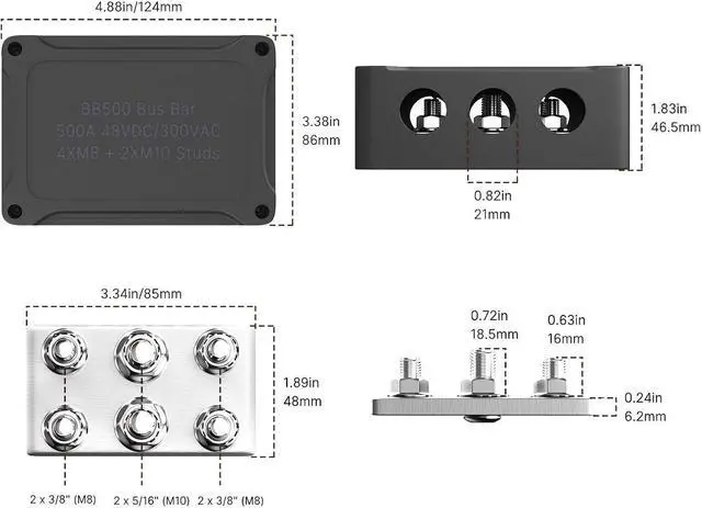 Alt view image 3 of 7 - TL2996 High Current Distribution Board Power Distribution Management Module 12S 480A for DIY 4-axis / 6-axis Drone Kit