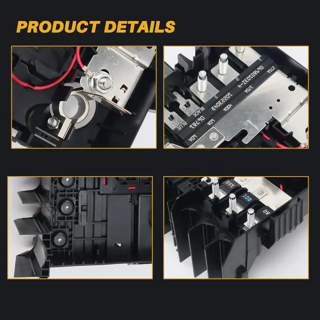 Alt view image 4 of 6 - Mini Power Distribution Box 12V DC Battery Socket Max. 50A Current with 2 x Anderson, 6 x USB & 3 x Cig Sockets, Mini Battery Box for Outdoors RV Camping Fishing Emergency