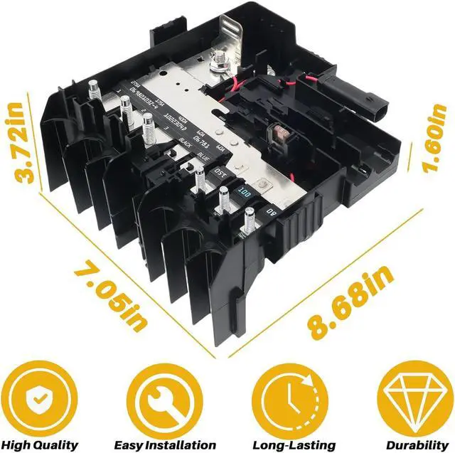 Alt view image 5 of 6 - Mini Power Distribution Box 12V DC Battery Socket Max. 50A Current with 2 x Anderson, 6 x USB & 3 x Cig Sockets, Mini Battery Box for Outdoors RV Camping Fishing Emergency