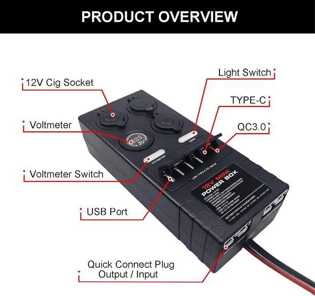 Alt view image 2 of 7 - 19800102 Mini X-Treme Box Portable Temporary Power Distribution Box, Converts (1) L14-30P to (8) 5-20R