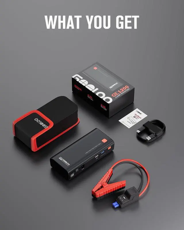 Alt view image 7 of 7 - Jump Starter 2500A Peak Car Jumper Starter 12V SuperSafe Lithium Jump Box, Battery Booster Pack, Portable Car Battery Charger, and Jumper Cables for Up to 8.5L Gas or 6.0L Diesel Engine