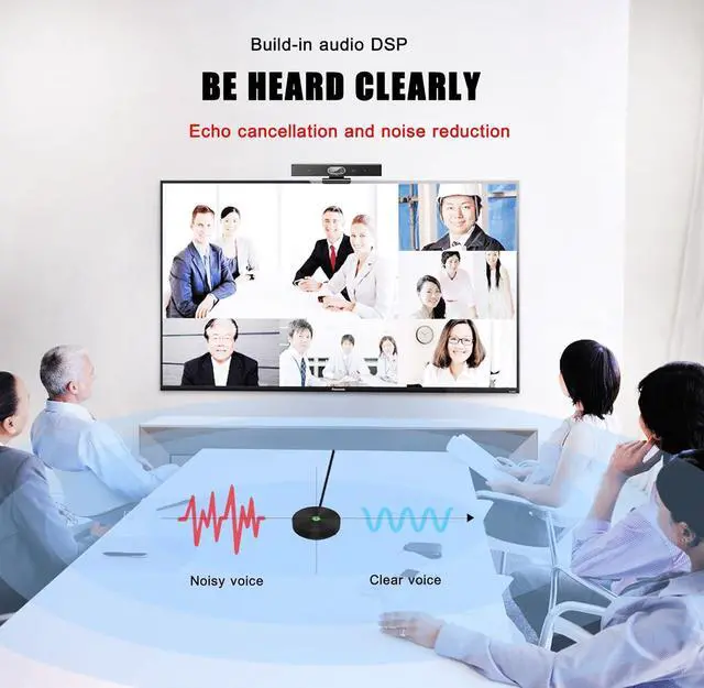Alt view image 4 of 7 - PowerMic Conference USB Microphone, 360° Omnidirectional Metal Microphone with AI Echo and Noise Cancellation for Meeting Room & Home Office