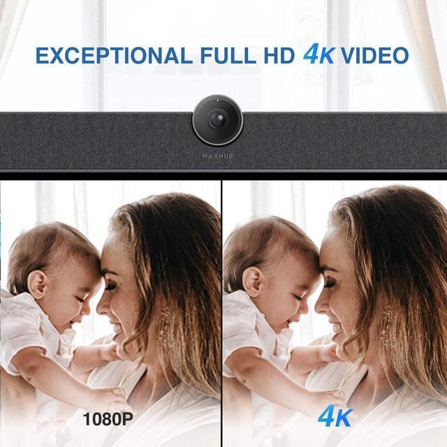 Alt view image 3 of 6 - 4K Video Conference Camera,All-in-one Conference Room Camera System,Smart Video and Audio conferencing System,Auto-framing Wireless Screen-Sharing,120° FOV for Small Meeting Rooms