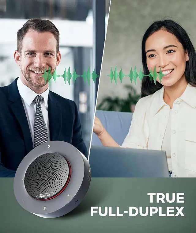 Alt view image 5 of 7 - Halo 30 USB Conference Speakerphone, 4 Noise-canceling Mics, Enhanced 360° Voice Pickup, AGC Voice Balance, Full-Duplex, Idea for Home Office