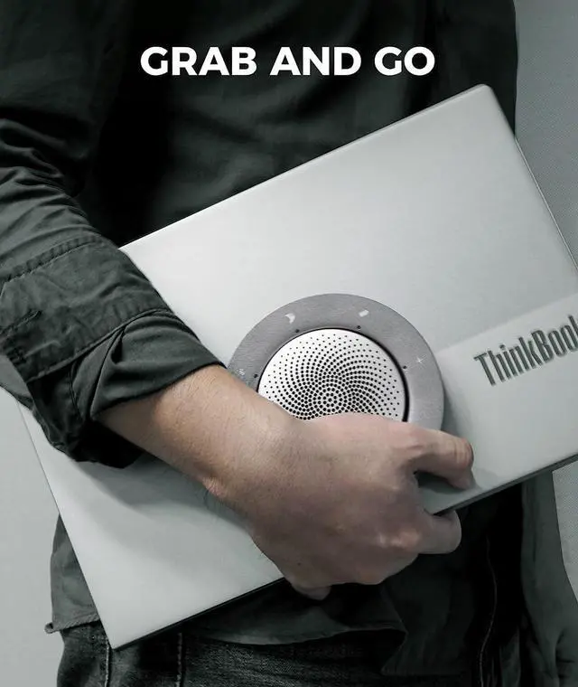 Alt view image 7 of 7 - Halo 30 USB Conference Speakerphone, 4 Noise-canceling Mics, Enhanced 360° Voice Pickup, AGC Voice Balance, Full-Duplex, Idea for Home Office