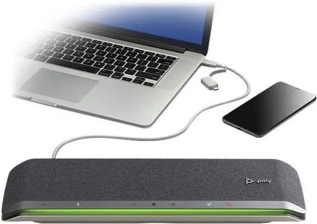 Alt view image 4 of 5 - Sync 60 Smart Speakerphone for Conference Rooms Connect to PC/Mac via Combined USB-A/USB-C Cable, Smartphones via Bluetooth - Works with Teams, Zoom (Certified) & More