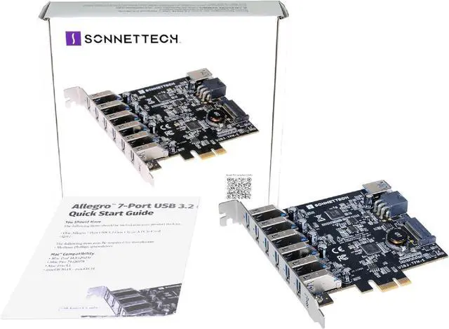 Alt view image 6 of 6 - Allegro 7-Port USB 3.2 Gen 1 Type A PCIe Card