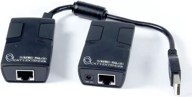 Main image of Industrial USB Extender/USB Repeater, Extends 250 feet or 76 Meters Over CAT 5 Cables, Supports up to 480Mbps, Plug-and-Play, No Drivers Needed