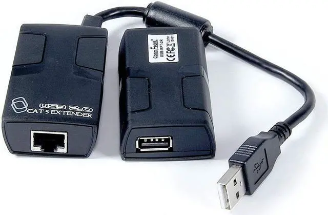 Alt view image 2 of 4 - Industrial USB Extender/USB Repeater, Extends 250 feet or 76 Meters Over CAT 5 Cables, Supports up to 480Mbps, Plug-and-Play, No Drivers Needed