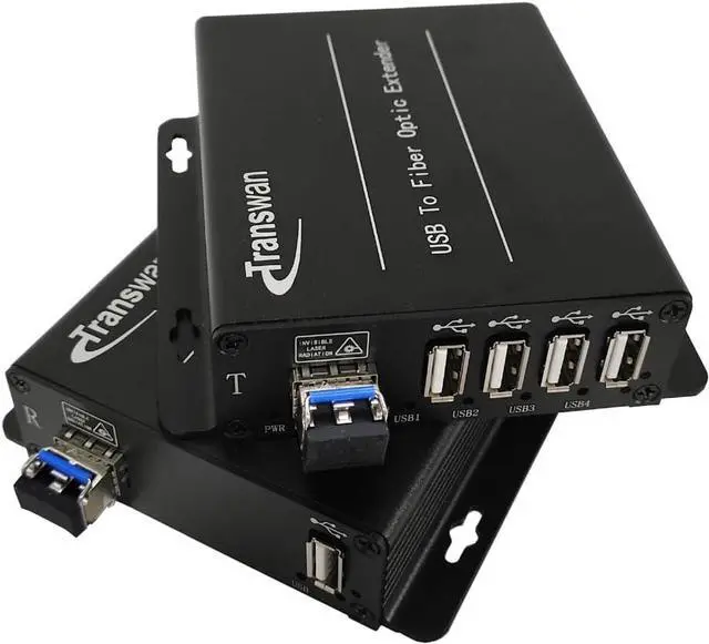 Main image of USB 2.0 hub Over Fiber Extender to Max 5 Kilometers SMF Fiber or Max 500 Meters MMF Fiber, Compatible with USB 1.1, Supports Oscilloscope Devices etc