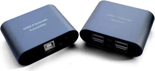 Alt view image 2 of 4 - Industrial USB Extender 4-Port Hub; Extends 250 ft (76m) for Low-Speed OR 165ft (50m) for high-Speed Devices Over CAT 5e/6 Cables; Supports up to 480Mbps; Plug-and-Play; No Drivers Needed