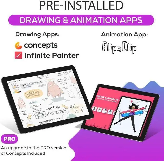 Alt view image 3 of 7 - X Drawing Tablet  No Computer Needed  Drawing Apps & Tutorials  4 Bonus Items  Stylus Pen  Portable  Standalone  10 Inch Screen  Best Gift for Beginner Digital Graphic Artist  PCX