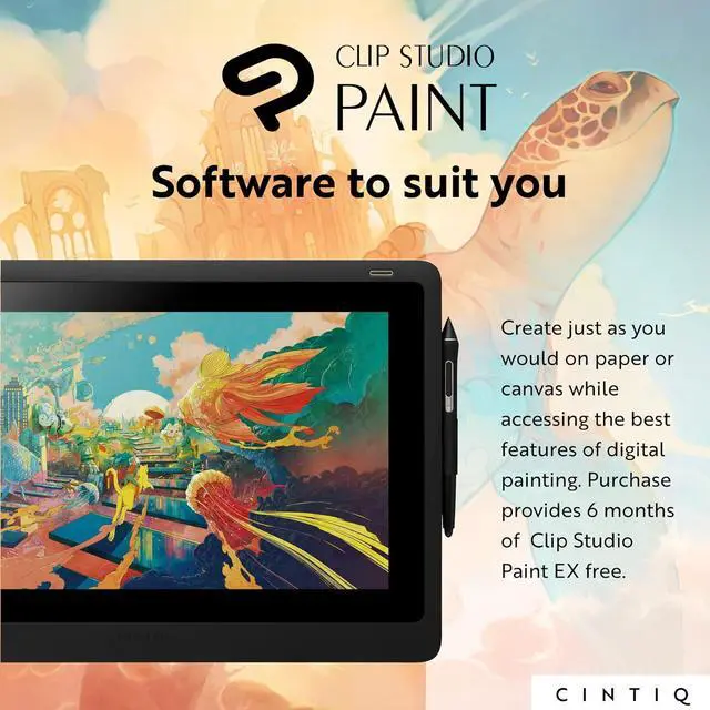 Alt view image 5 of 7 - Cintiq 16 Drawing Tablet with Screen, 15.4" Full HD LCD Display Graphic Arts Tablet Includes Pro Pen 2 w/ Tilt Response, Graphic Design Animation Tablet for Mac, PC