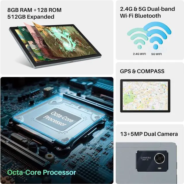 Alt view image 5 of 7 - Kamvas Slate 10 Standalone Drawing Tablet No Computer Needed with Full-Laminated Screen, 10.1-inch Digital Art Tablet with 4096 Levels Stylus Pen, Android 12, 8GB+128GB for Artist Beginner