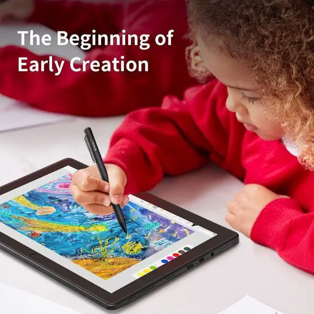 Alt view image 4 of 7 - Standalone Drawing Tablet with No Computer Needed, 10 inch Drawing Tablet with Screen, Sensitive Pen, FHD Display, Android 12 for Digital Drawing, Note Taking for Digital Art