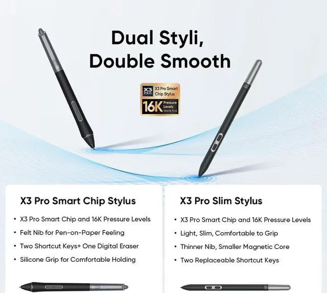 Alt view image 5 of 7 - Artist Pro 24 Gen2 4K Ultra HD Drawing Tablet with Screen, Dual 16384 Pen Pressure Stylus, Wireless Keydial, 99% Adobe RGB, E<1 Graphic Tablet with Full Laminated AG Pen Display 23.8"