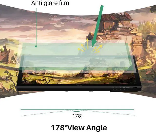 Alt view image 3 of 7 - D22S 21.5 inch Graphic Drawing Tablet with Screen Pen Display, 8192 Levels Pen Sensitivity with 60°Tilt,1920x1080 FHD Graphic Drawing Monitor 100% sRGB Included Adjustable Stand