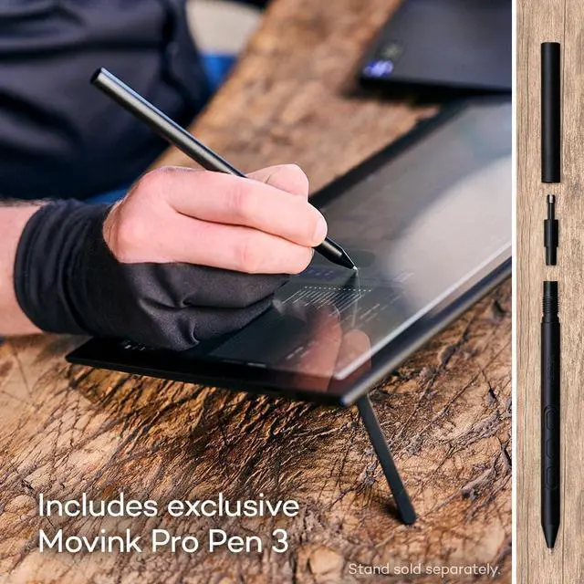 Alt view image 5 of 6 - Movink Drawing Tablet with Screen - 13.3 OLED Touchscreen Display Graphic Art Tablet w/Pro Pen 3 - Professional Graphic Design & Student Animation Tablet for Mac, PC, Chromebook & Android