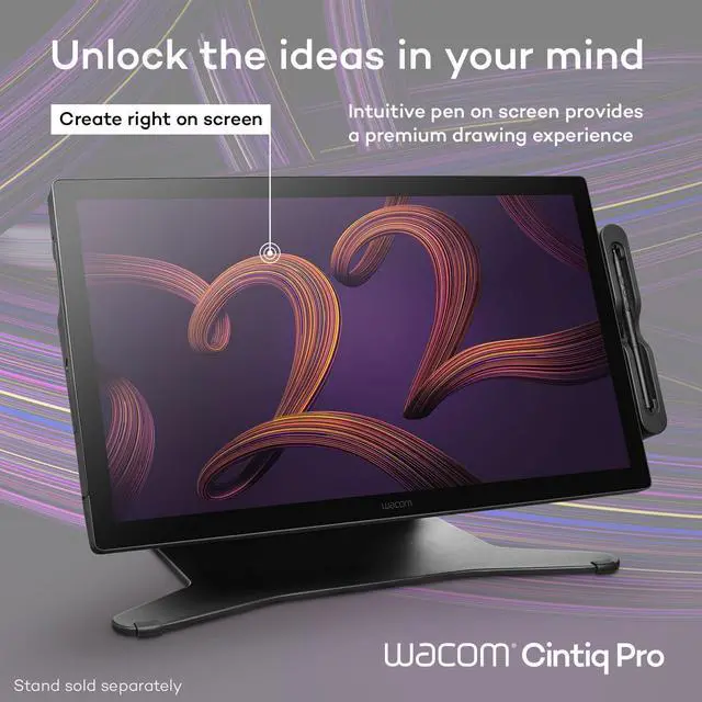 Alt view image 2 of 6 - Cintiq Pro 22 Drawing Tablet with Screen, 21.5" Ultra HD 4K Touchscreen Display Graphic Arts Tablet with Pro Pen 3, Professional Creative Tablet w/ Display for Windows PC, Mac, Linux