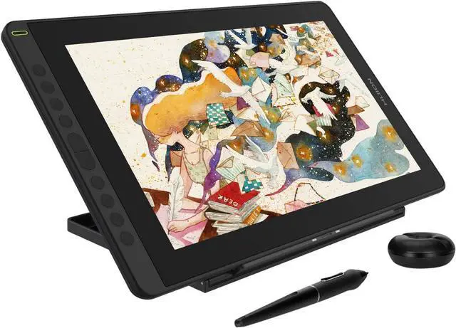 Main image of 16 Graphics Drawing Tablet with Full-Laminated Screen Anti-Glare 10 Express Keys Android Support Battery-Free Stylus 8192 Pen Pressure Tilt Adjustable Stand - 15.6 Inch Pen Display