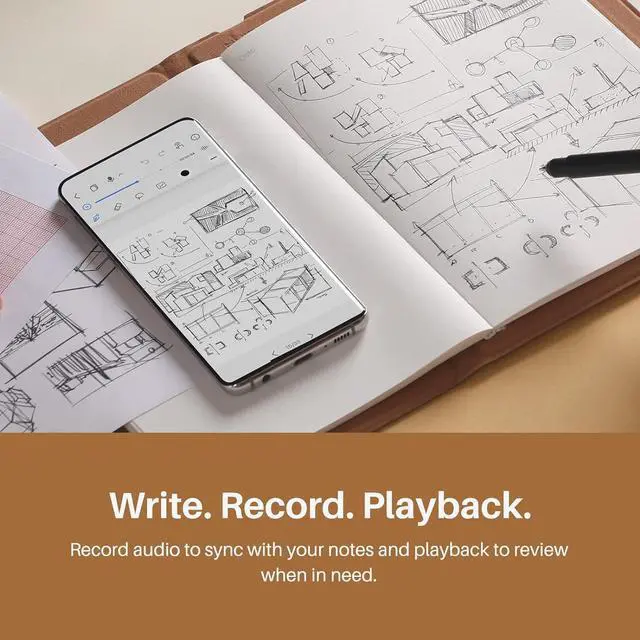 Alt view image 3 of 7 - Note 2-in-1 Digital Notebook Drawing Tablet With Battery-free Pen, Bluetooth Wireless Paper Tablet Electronic Writing Pad for Note-taking, Digital Art & Meeting, Refillable A5 Notepad, 9.5x7inch