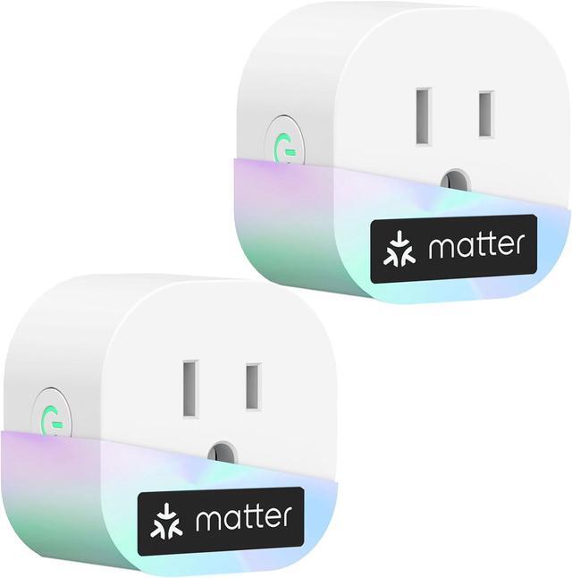 Alt view image 2 of 7 - Matter Smart Plug Mini & Outdoor Smart Plug with Apple Homekit, Alexa, Voice & Remote Control, Timer