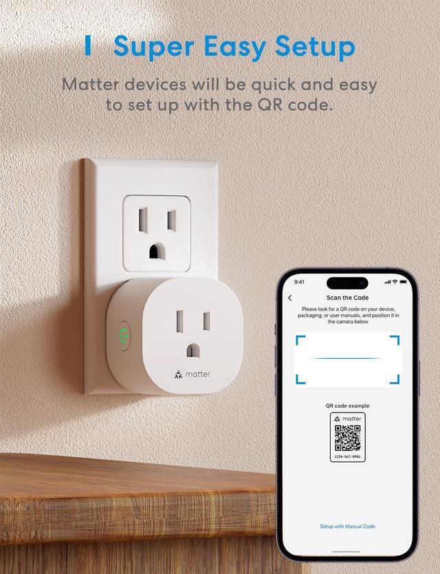 Alt view image 7 of 7 - Matter Smart Plug Mini & Outdoor Smart Plug with Apple Homekit, Alexa, Voice & Remote Control, Timer