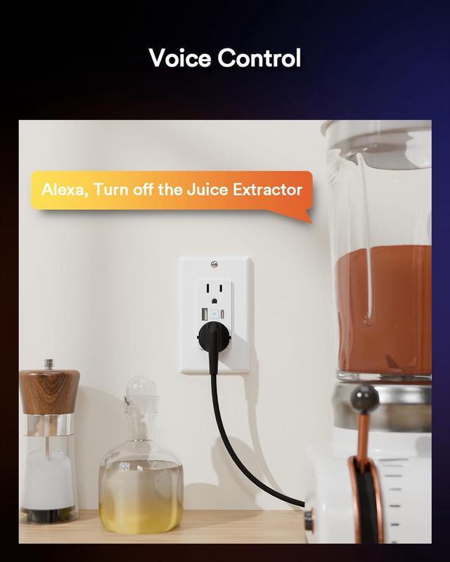 Alt view image 3 of 7 - Smart Outlet with Type C & USB Charger Ports & Permanent Outdoor Lights Pro