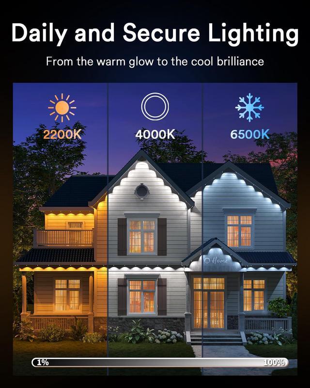 Alt view image 7 of 7 - Smart Outlet with Type C & USB Charger Ports & Permanent Outdoor Lights Pro