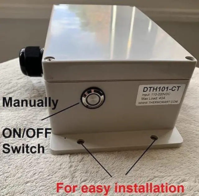 Alt view image 2 of 3 - Outdoor Smart Wi-Fi Outlet Box Thermostat and Timer Switch, Heavy Duty 120/240VAC 40Amp 10HP Spa Hot Tube Pool Heater, Wireless Pump Control, Smart Phone Alexa Google Home UL Contactor