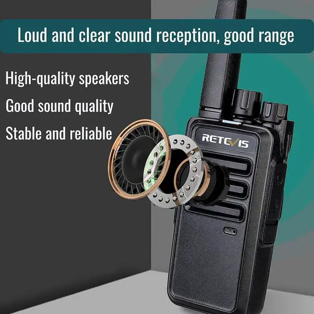 Alt view image 5 of 7 - RT68 Walkie Talkies with Earpiece, Portable FRS Two-Way Radios Rechargeable, with 6 Way Multi Unit Charger, Hands Free, Long Range, Rugged 2 Way Radios 6 Pack for Adults School Church