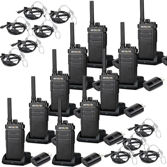 Main image of RB26 2 Way Radio Long Range, 3 Watts 30 Channels GMRS Two-Way Radio, 2000mAh Battery, Repeater Capable, Full Kit with Earpiece Kit, Business Radio for School Retail Hospitality(10 Pack)