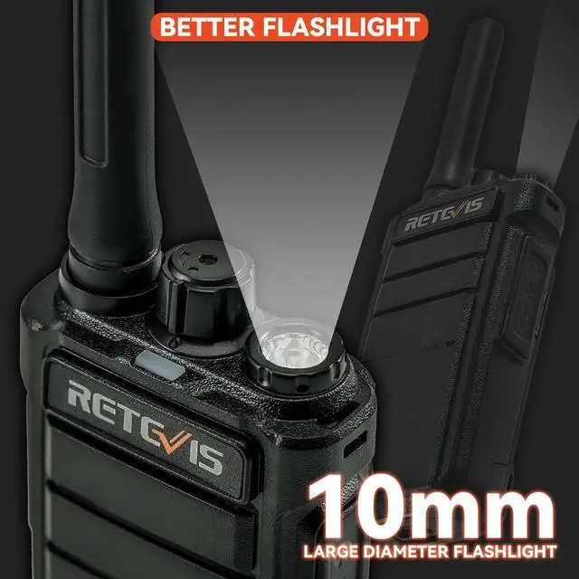 Alt view image 4 of 7 - RB26 2 Way Radio Long Range, 3 Watts 30 Channels GMRS Two-Way Radio, 2000mAh Battery, Repeater Capable, Full Kit with Earpiece Kit, Business Radio for School Retail Hospitality(10 Pack)