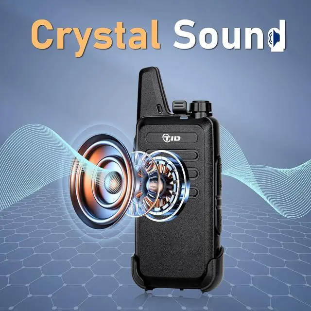 Alt view image 6 of 7 - TD-M8s 2 Way Radio Walkie Talkies Rechargeable VOX License-Free Two Way Radio with Earpiece Walkie Talkies for Adults School Church Restaurant Business Office (10 Pack)