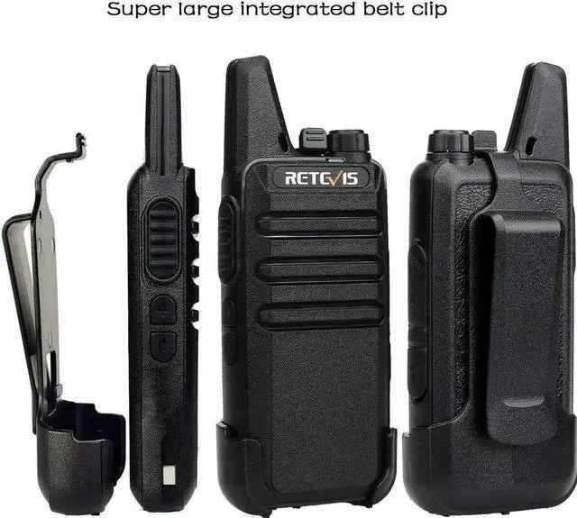 Alt view image 2 of 7 - RT22 2 Way Radios Walkie Talkies,Rechargeable Long Range Two Way Radio, USB C VOX Small Emergency 2 Pin Earpiece Headset,for School Retail Church Restaurant (Packed in Pairs with 5 Boxes)